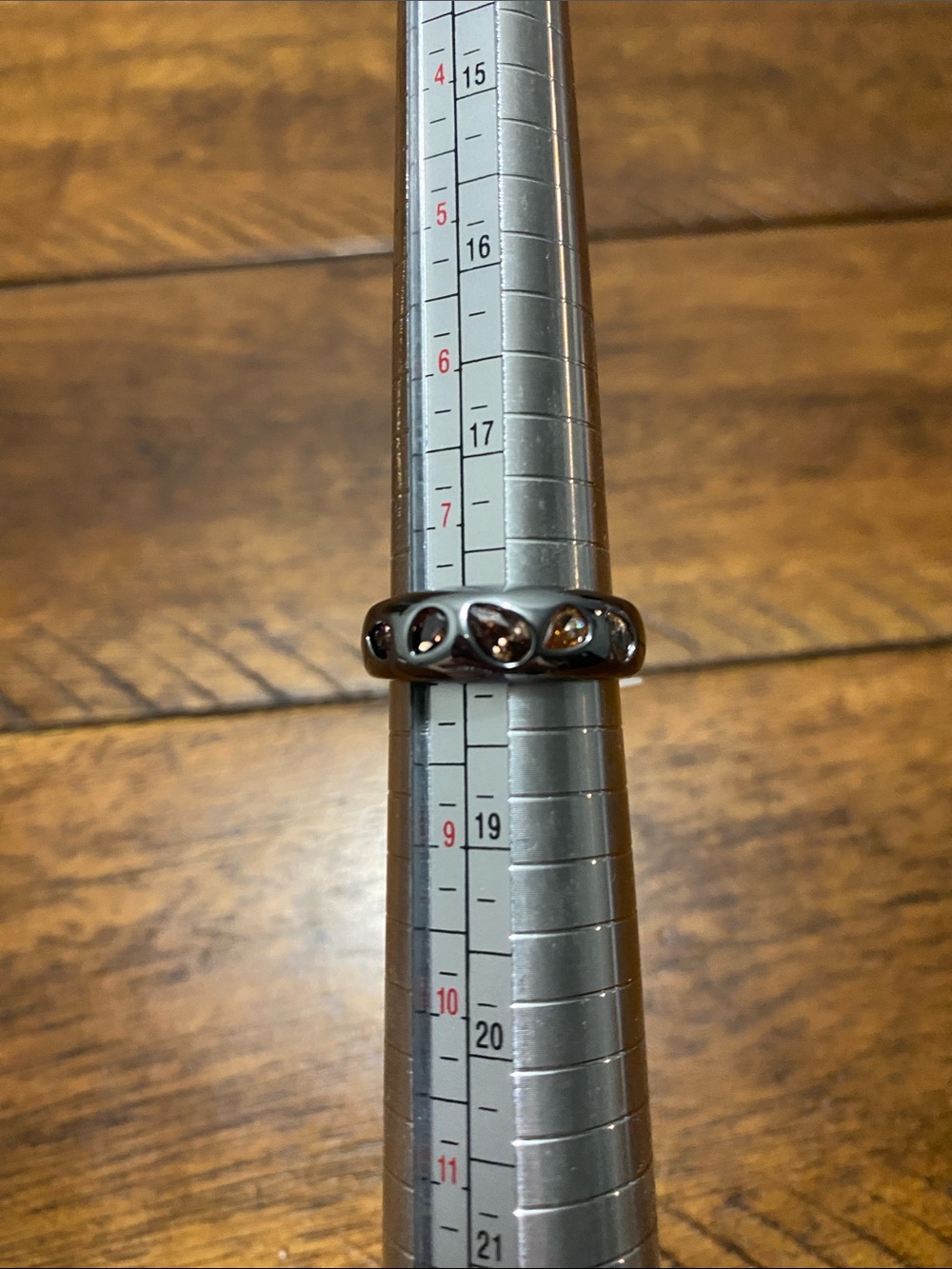 Bomb Party OG Originals Ring - Smoky Topaz Cubic Zirconia - Hematite - 8